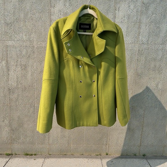 GUESS Women's Lime Pea Coat - Picture 4 of 4